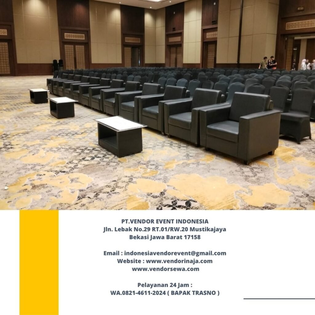 Rental Sofa Putih Dan Hitam type Oval dan Kotak di Jakarta