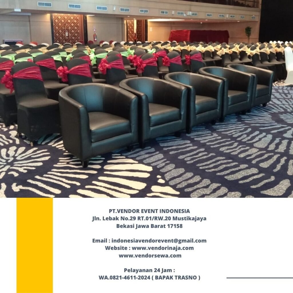 Rental Sofa Putih Dan Hitam type Oval dan Kotak di Jakarta