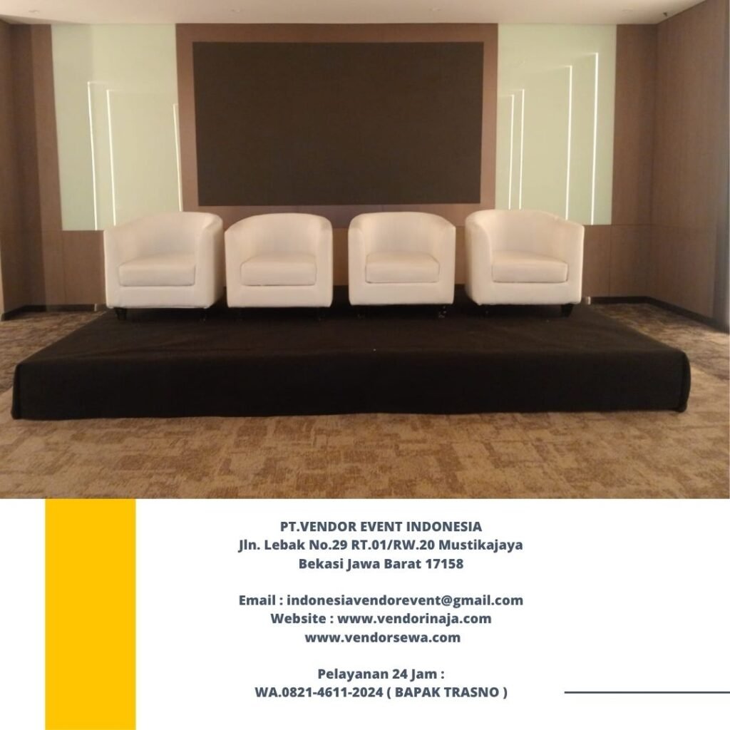 Rental Sofa Putih Dan Hitam type Oval dan Kotak di Jakarta