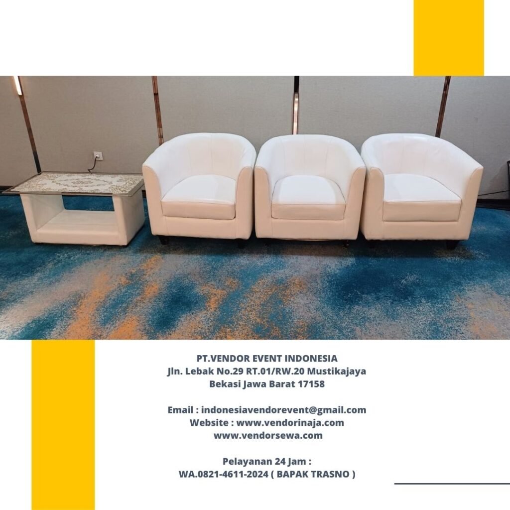 Sewa Sofa Oval Putih Bersih Dan Nyaman Area Jakarta Bekasi