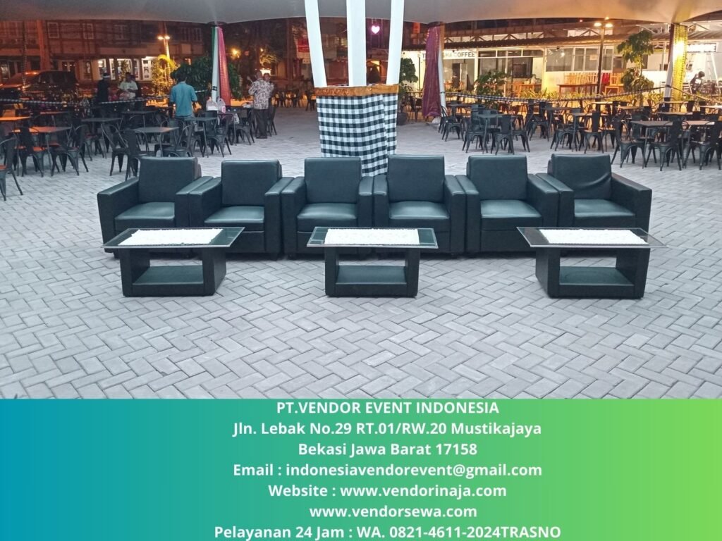 Sewa Sofa Oval,Kotak Warna Hitam Dan Putih Jakarta