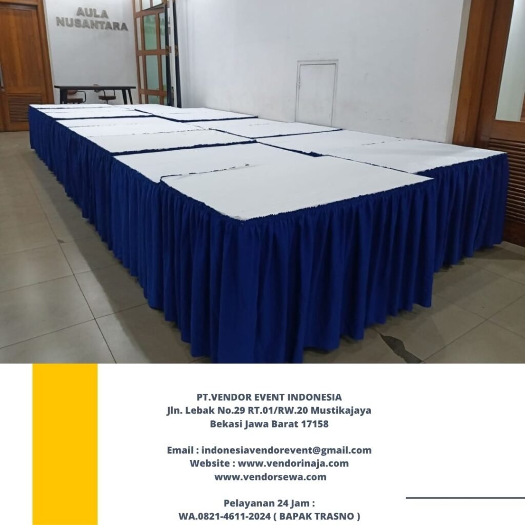 Pusat Sewa Meja Kotak Lengkap Cover Di Jakarta