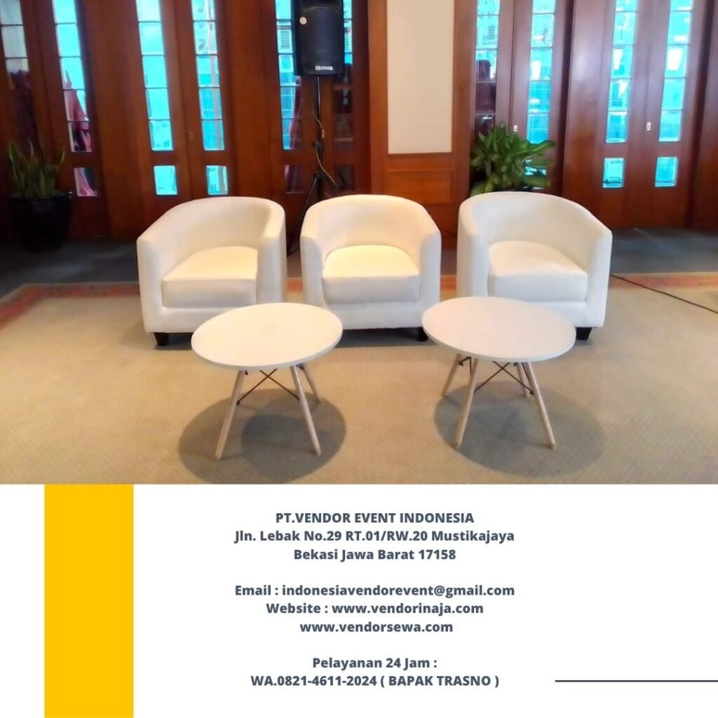 Rental Sofa Oval Putih Stok Banyak Di Jakarta