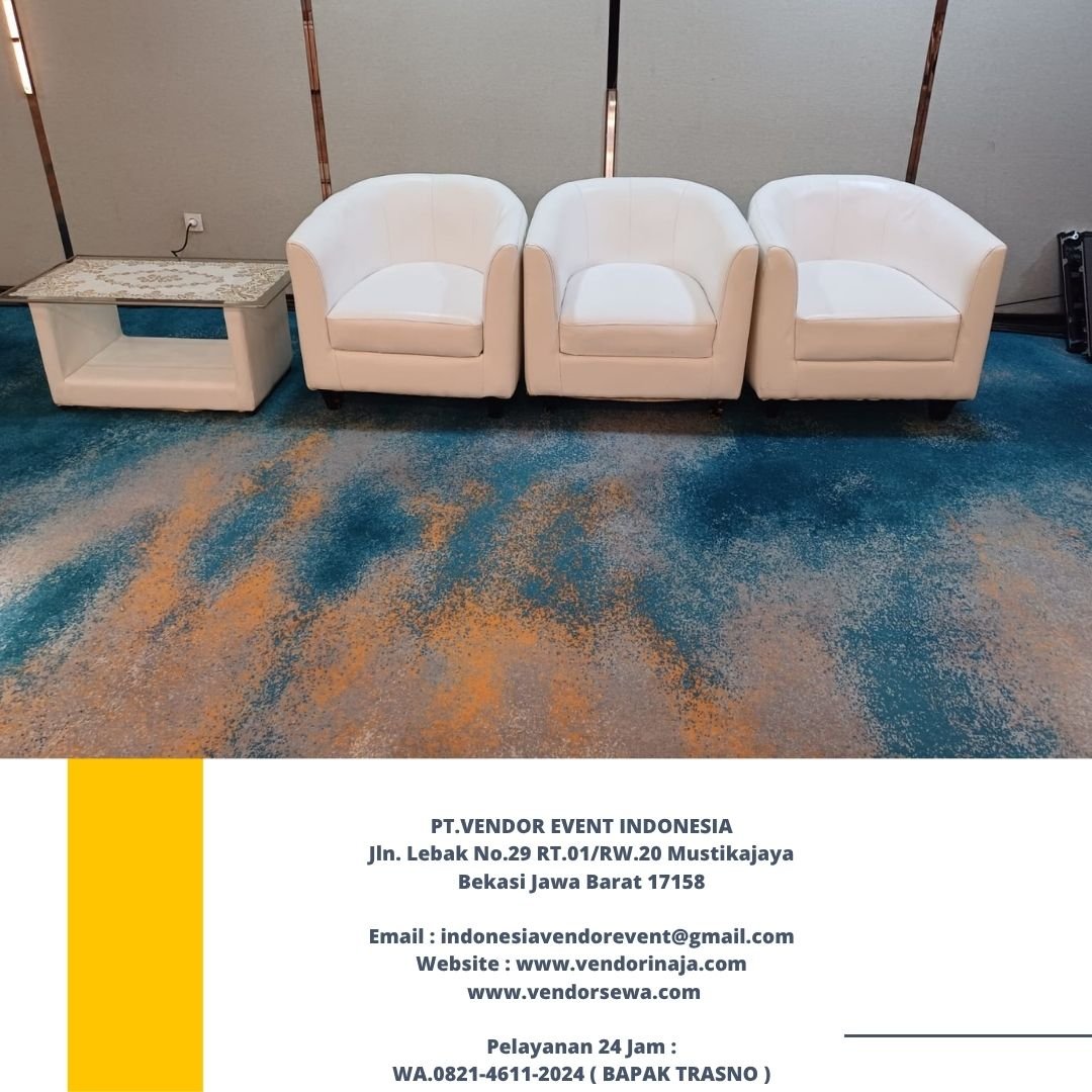 Rental Sofa Oval Putih Stok Banyak Di Jakarta