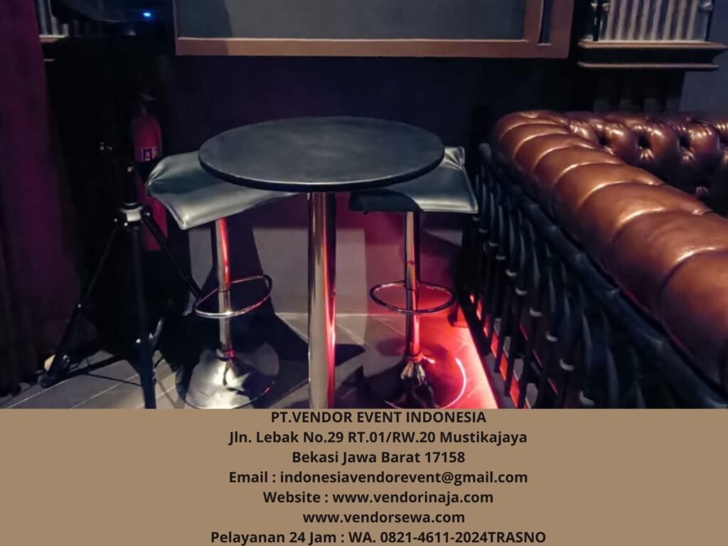 Sewa Barstool Hitam Kursi Bar Kotak Di Jakarta