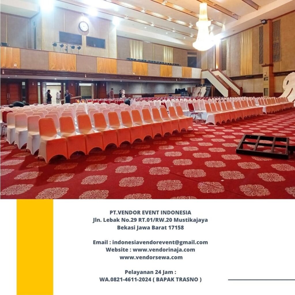 Sewa Kursi Cover Ketat Putih Event Kementrian Pertanian Jakarta
