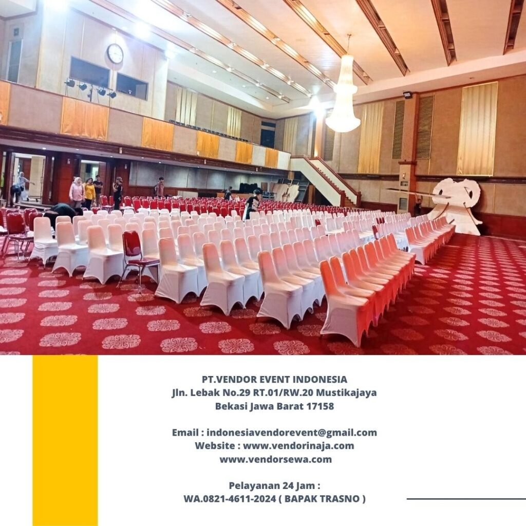 Sewa Kursi Cover Ketat Putih Event Kementrian Pertanian Jakarta