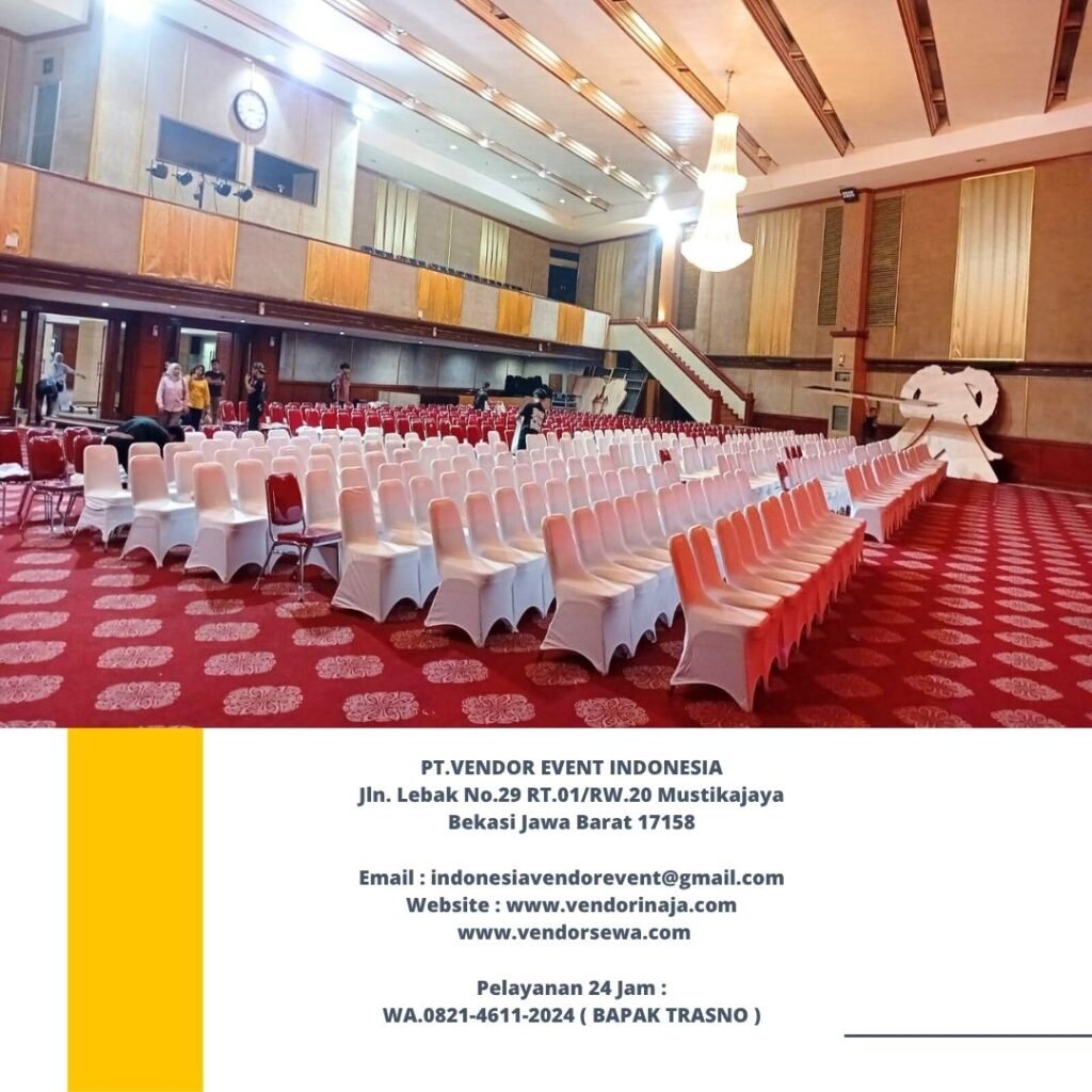 Sewa Kursi Cover Ketat Putih Event Kementrian Pertanian Jakarta