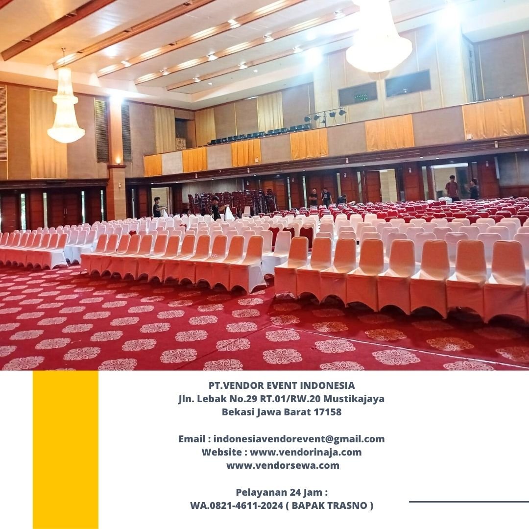 Sewa Kursi Cover Ketat Putih Event Kementrian Pertanian Jakarta