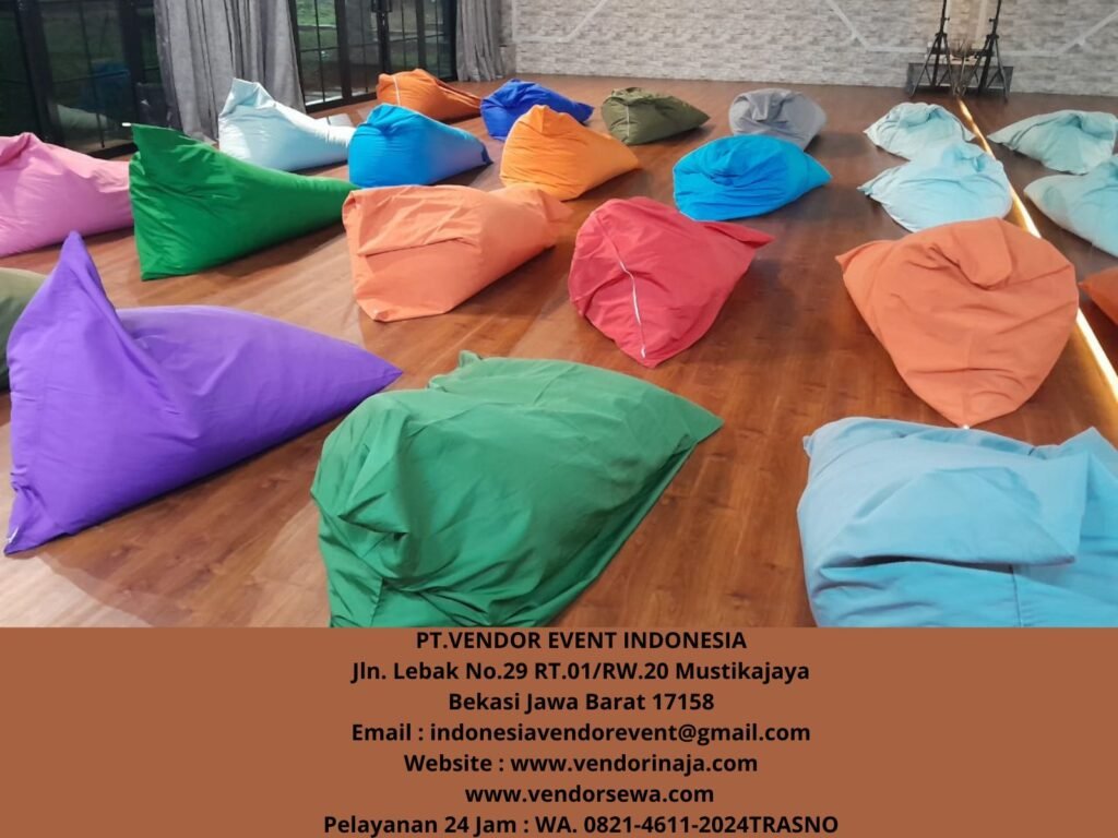 Sewa Bean Bag Warna Warni Type Kerucut Di Jakarta