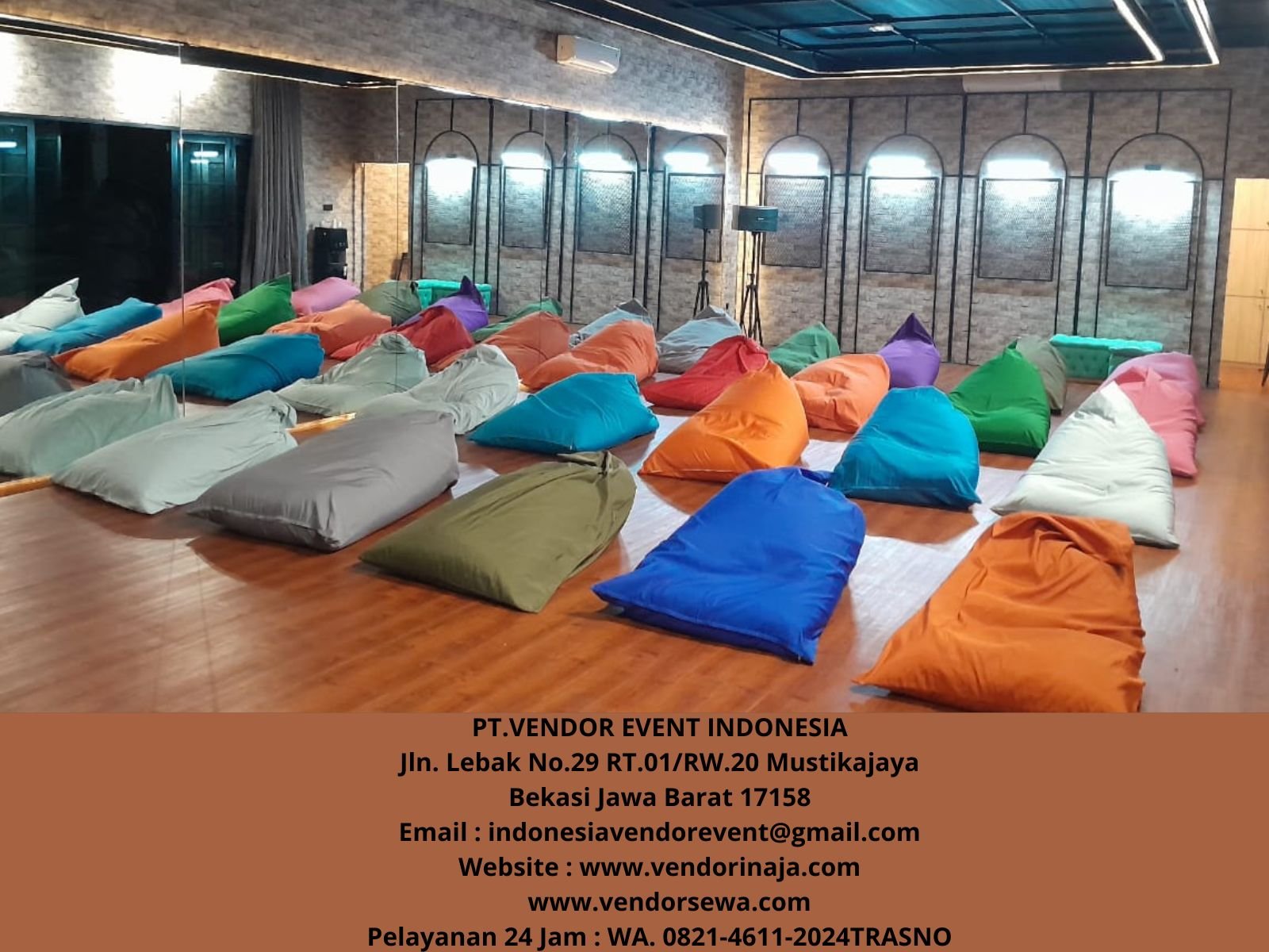Sewa Bean Bag Warna Warni Type Kerucut Di Jakarta