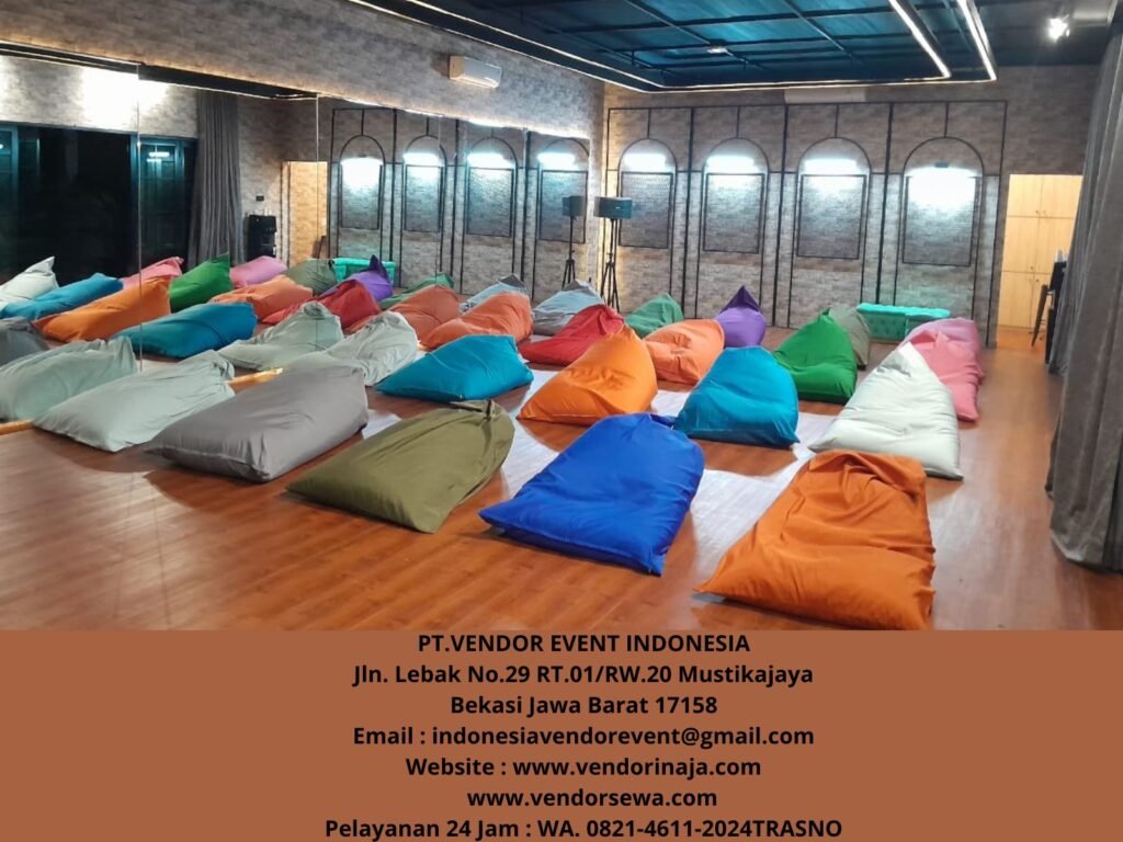 Sewa Bean Bag Warna Warni Type Kerucut Di Jakarta