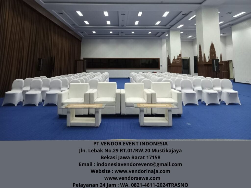 Rental Sofa Single Putih Minimalis Kotak Jakarta