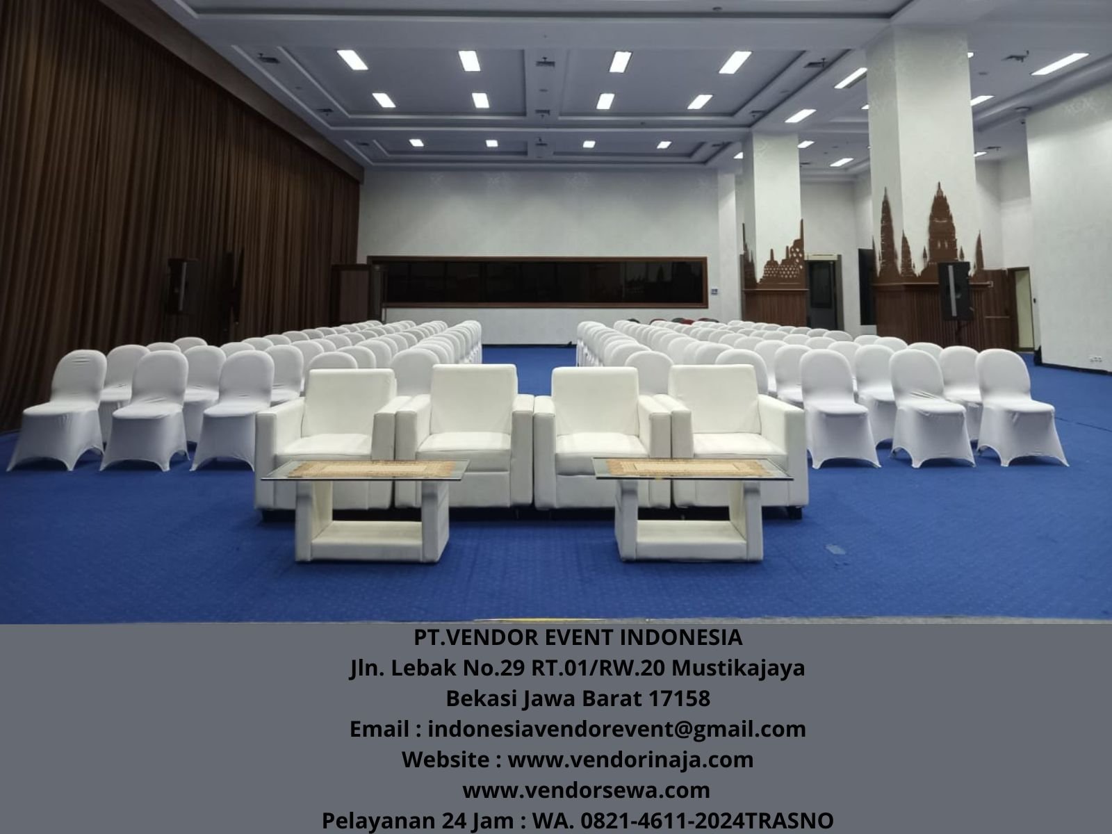 Rental Sofa Single Putih Minimalis Kotak Jakarta