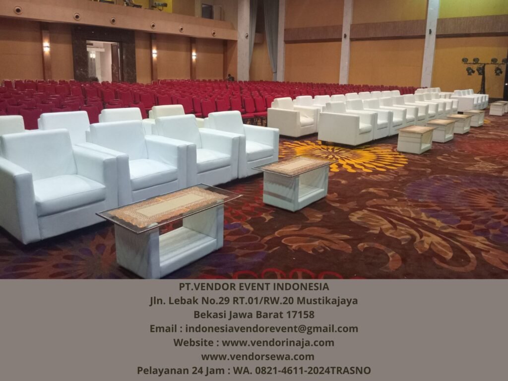 Rental Sofa Kotak Putih Single Event kemendikbud Jakarta