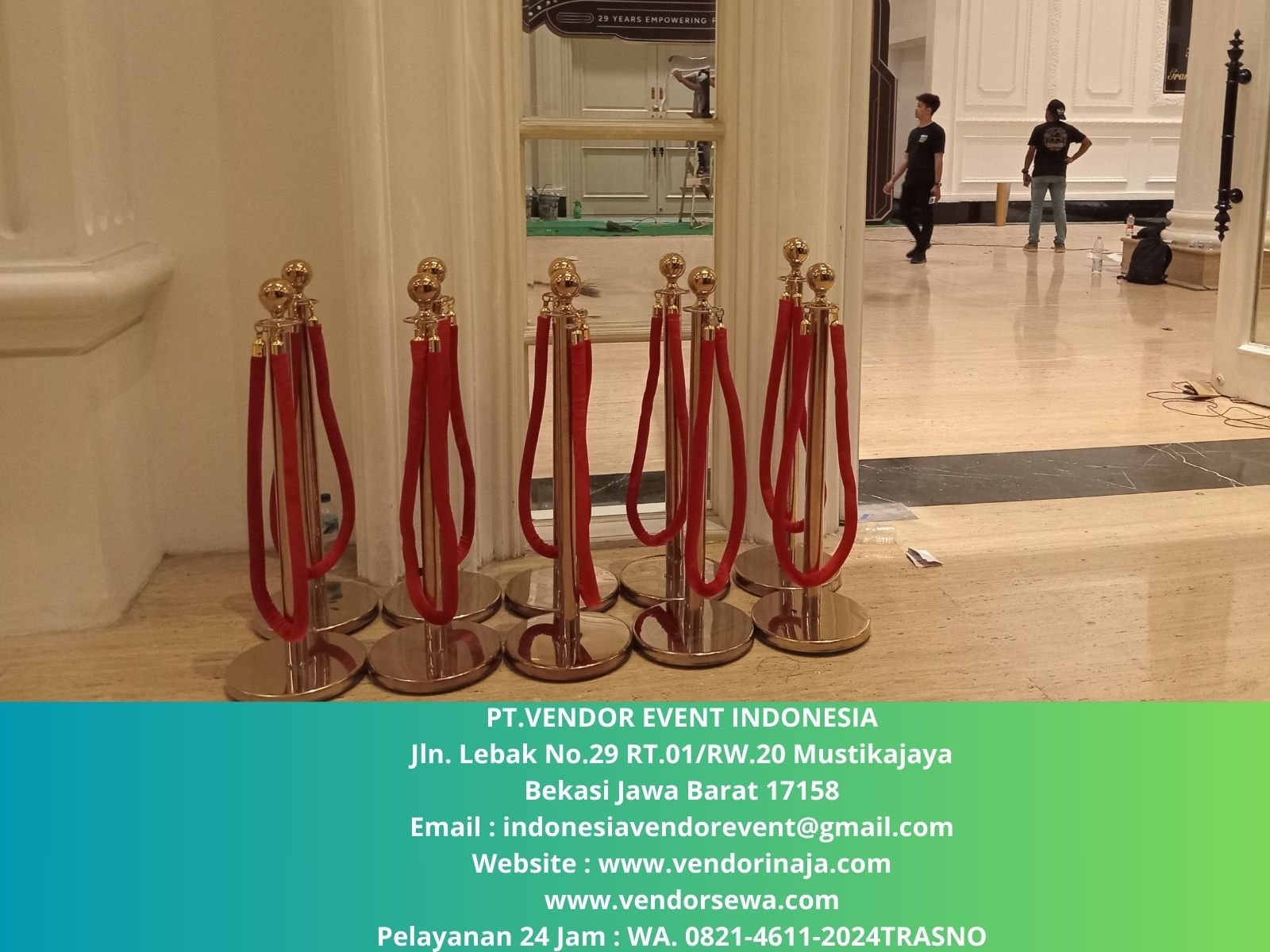 Rental Tiang Antrian stainless Pita Dan Tali Bludru Jakarta