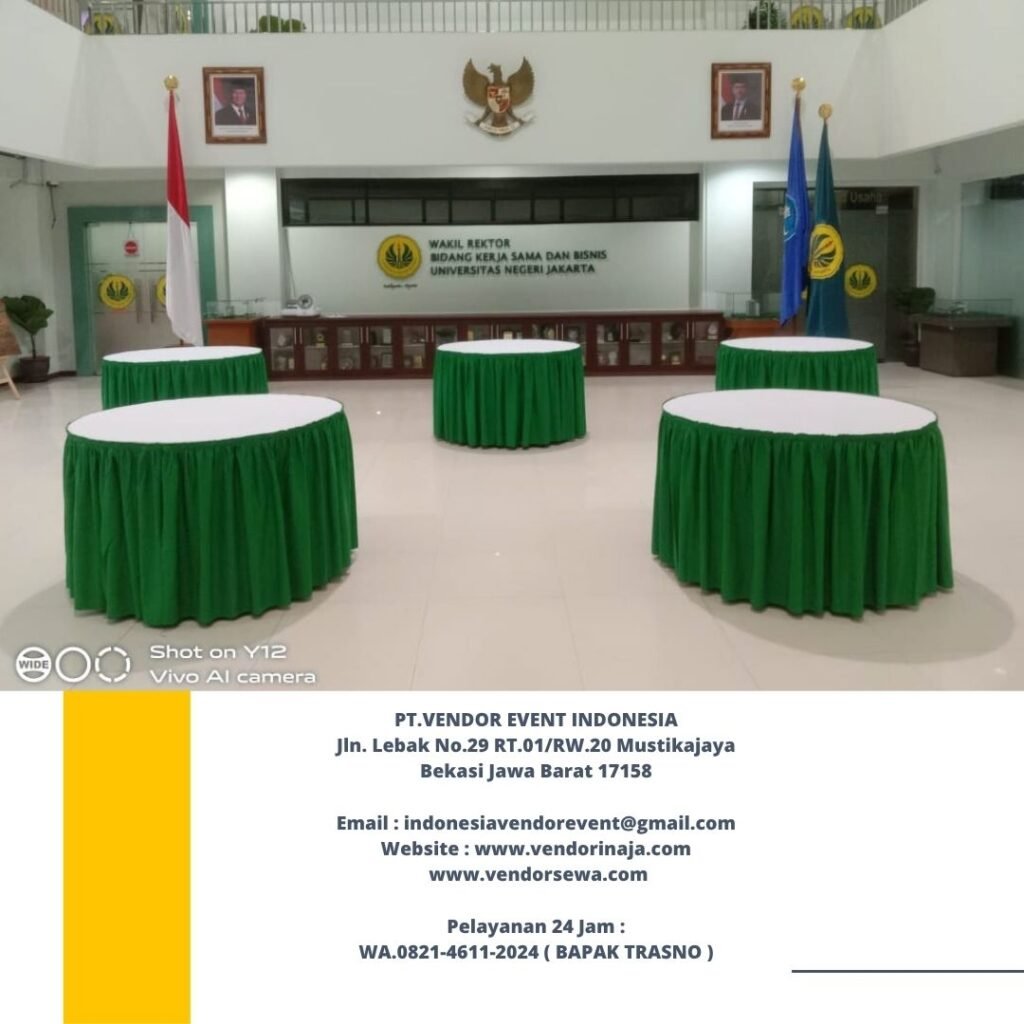 Jasa Sewa Meja Bundar Aneka Ukuran Diameter Dan Warna Cover Di Jakarta