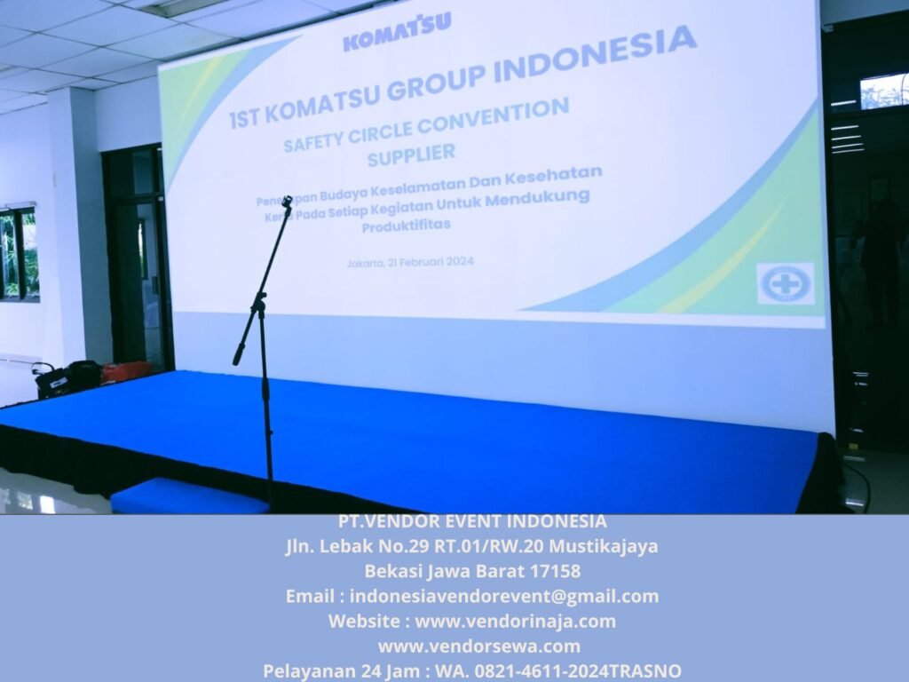 Rental Panggung Dan Backdrop Event PT.Komatsu Cikarang
