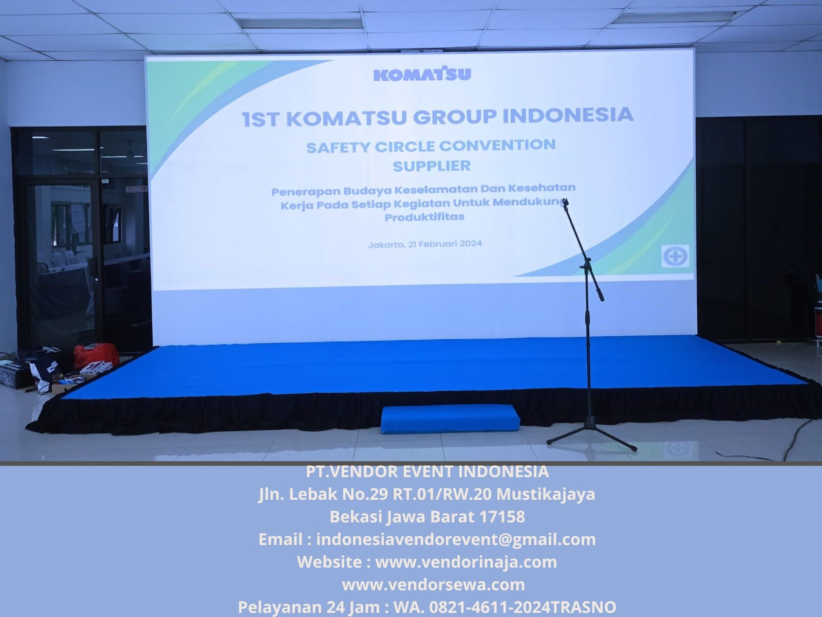 Rental Panggung Dan Backdrop Event PT.Komatsu Cikarang
