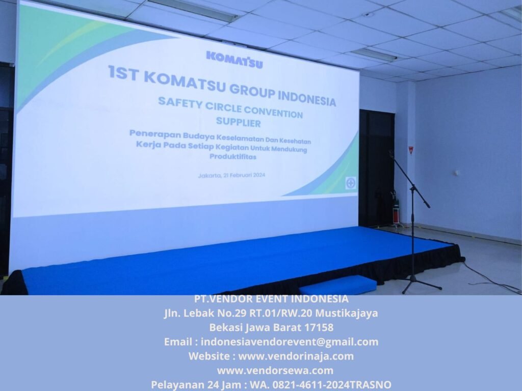 Rental Panggung Dan Backdrop Event PT.Komatsu Cikarang