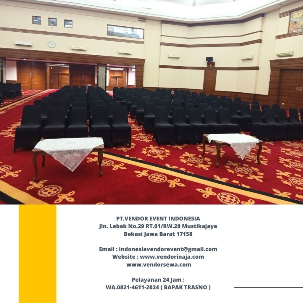 Rental Kursi Cover Hitam Event Menara Kuningan Jaksel