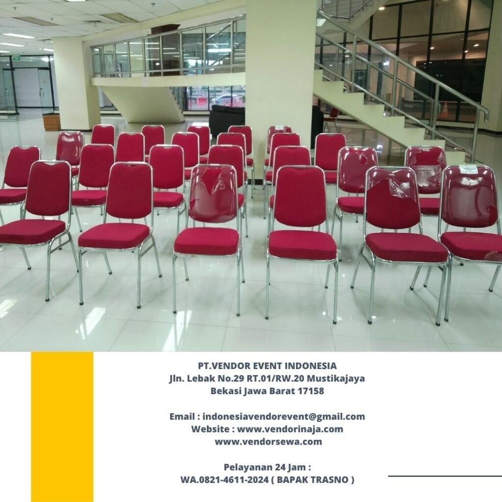 Rental Kursi Susun Stainless Futura Merah jakarta