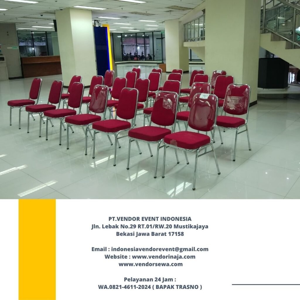 Rental Kursi Susun Stainless Futura Merah jakarta