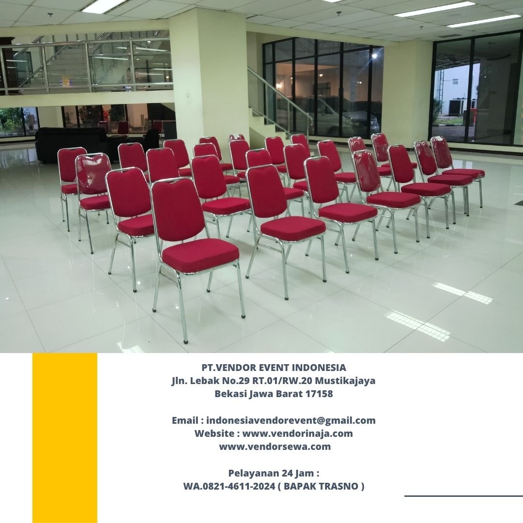 Rental Kursi Susun Stainless Futura Merah jakarta
