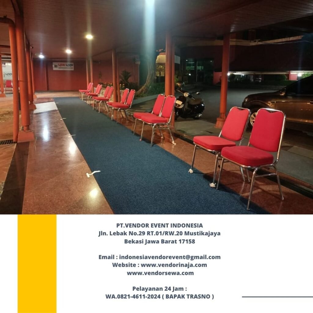Rental Kursi Susun Stainless Futura Merah jakarta