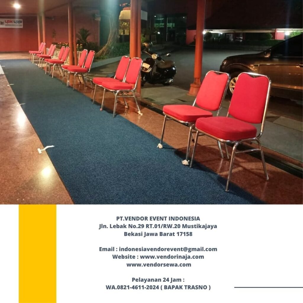 Rental Kursi Susun Stainless Futura Merah jakarta