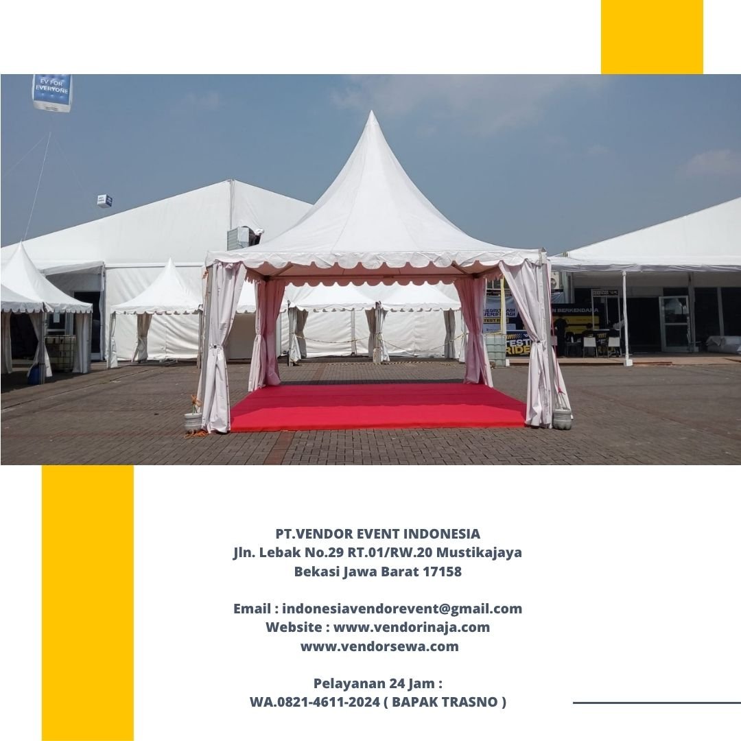 Sewa Tenda Kerucut Sarnafil Ukuran 5x5m Wilayah Jakarta