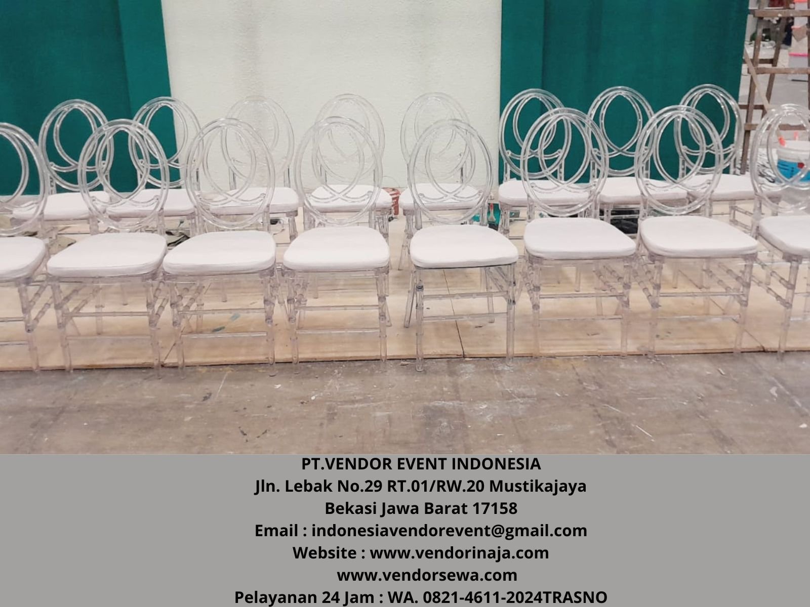 Rental Acrylic Chairs VIP Jakarta