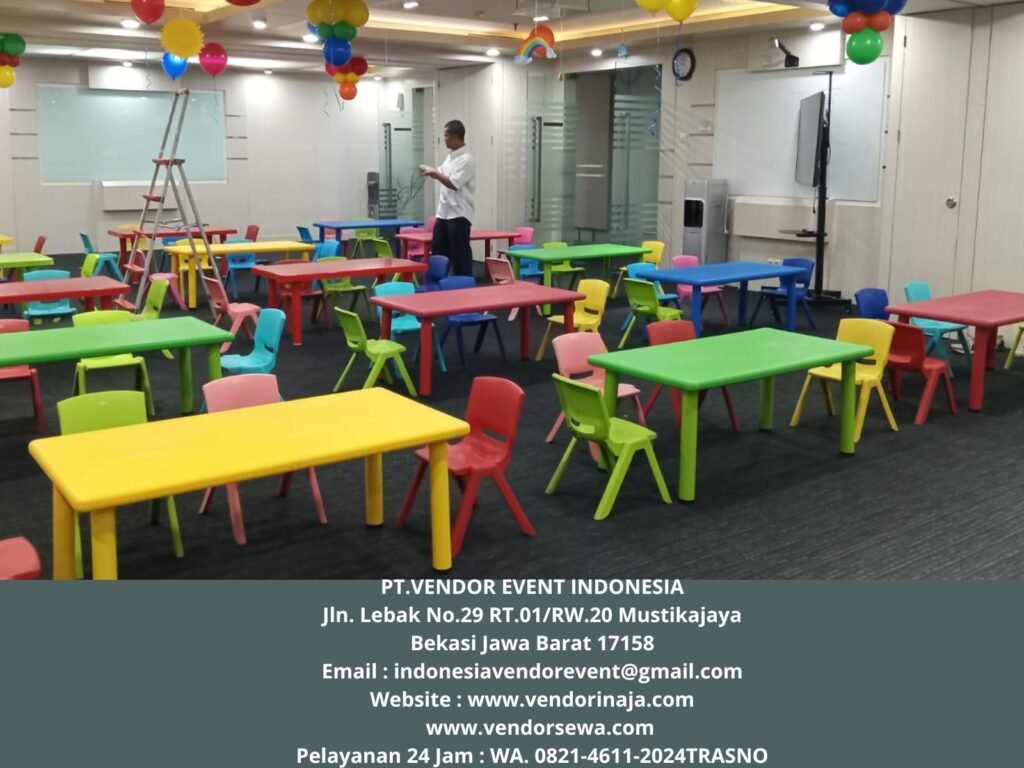 Rental Meja dan Kursi Anak Berwarna di Jakarta