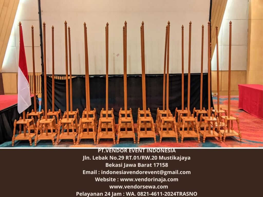 Rental Tiang Bendera VIP Kayu Jakarta