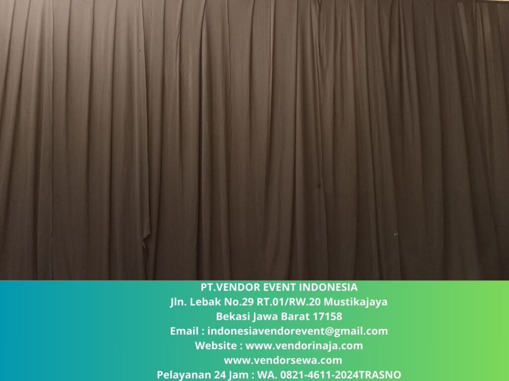 Rental Black Curtain Beragam Ukuran Tinggi di Jakarta