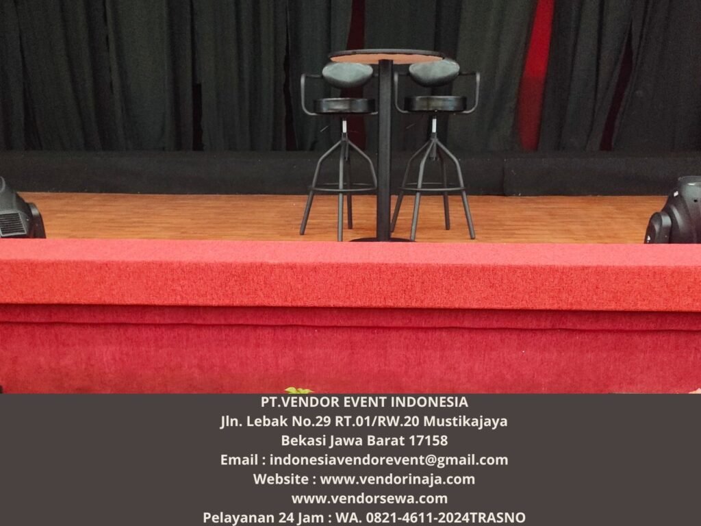 Rental Barstool Hitam Kursi Silinder Jakarta