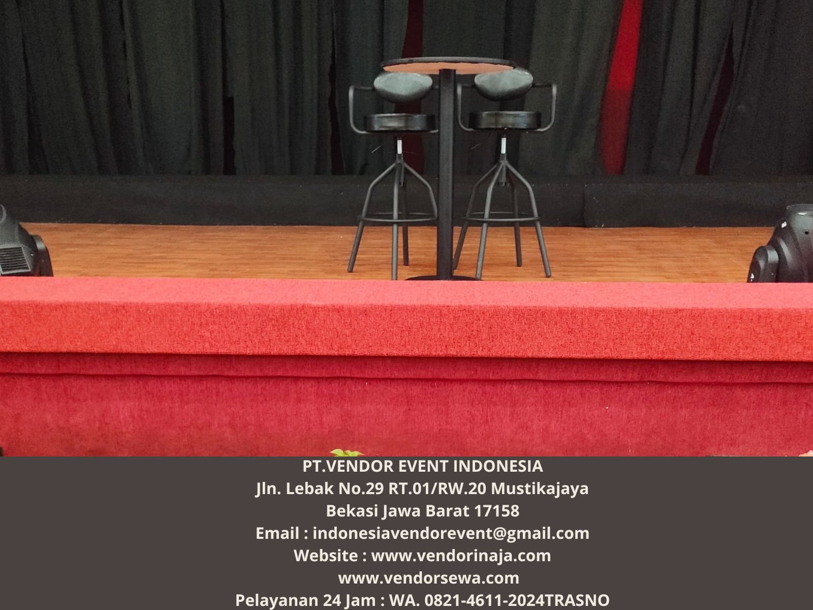Rental Barstool Hitam Kursi Silinder Jakarta