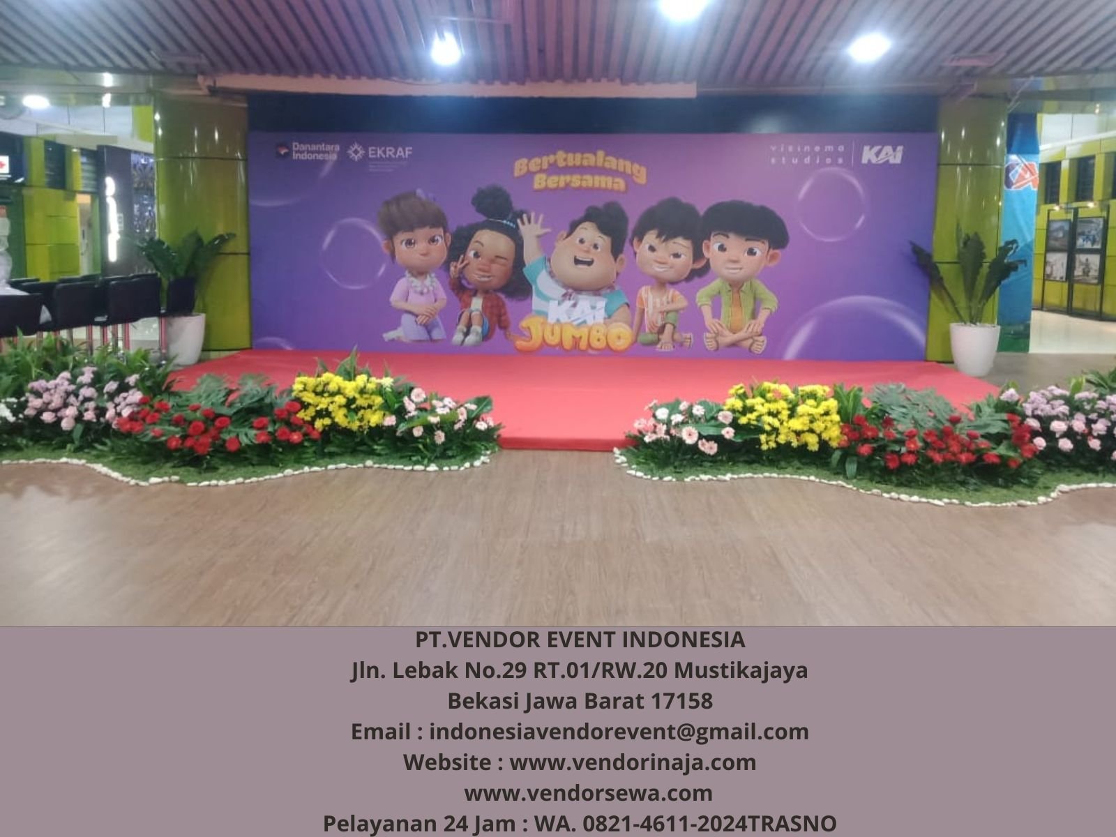 Rental Flooring Karpet,Kursi Stainless Susun Dan Mini Garden Jakarta