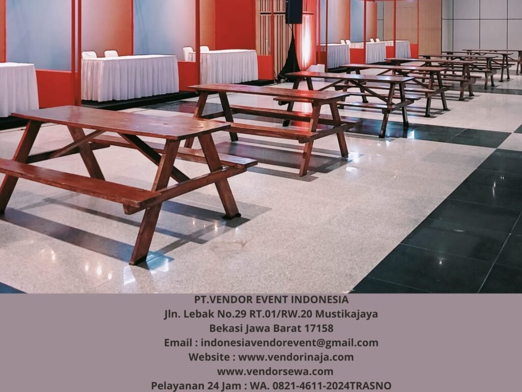 Rental Meja Kursi Taman Type 2in1 Event Smesco Indonesia