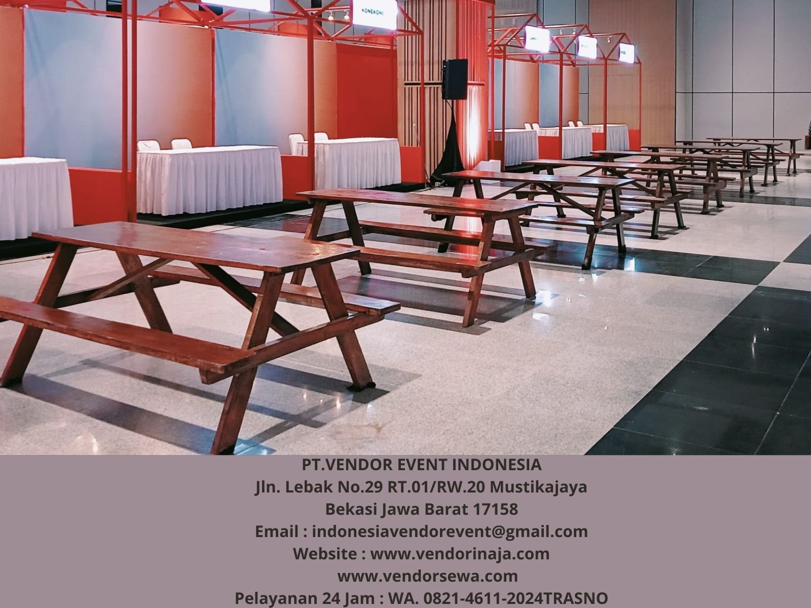 Rental Meja Kursi Taman Type 2in1 Event Smesco Indonesia