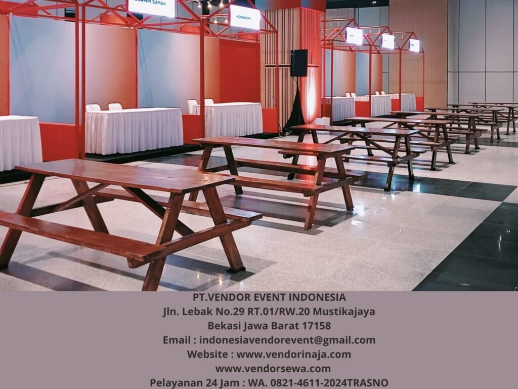 Rental Meja Kursi Taman Type 2in1 Event Smesco Indonesia