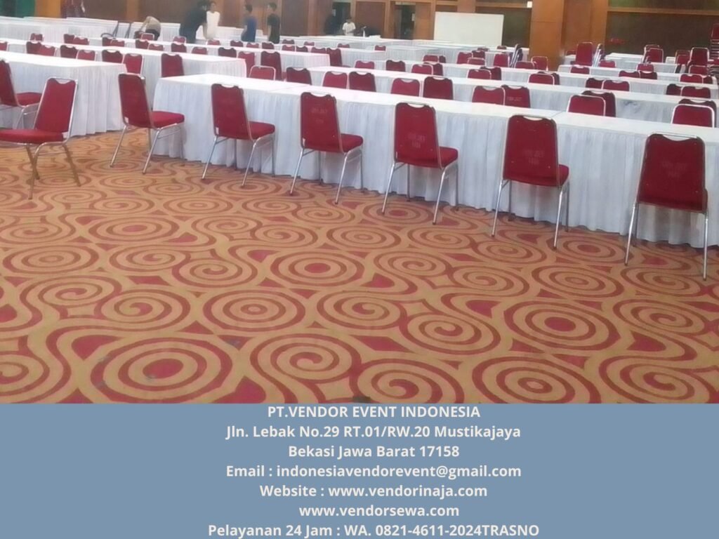 Rental Meja kotak Cover Putih Ciputat Tangsel