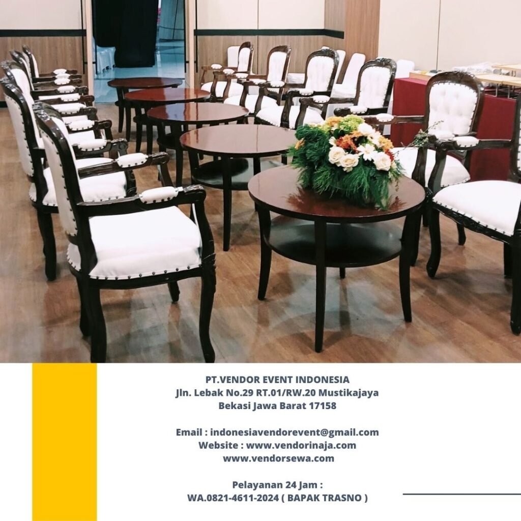 Rental Arm Chairs VIP Kayu Event Smesco Indonesia Jakarta