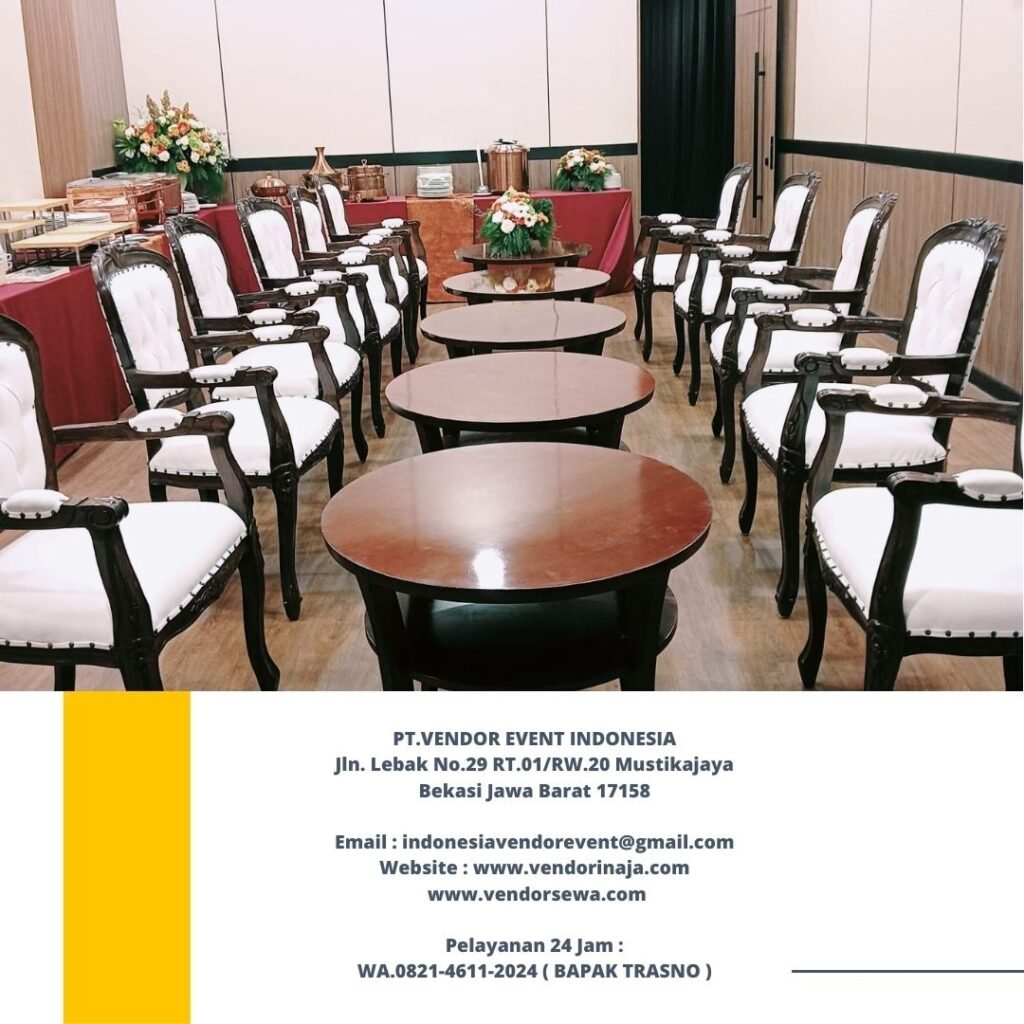 Rental Arm Chairs VIP Kayu Event Smesco Indonesia Jakarta