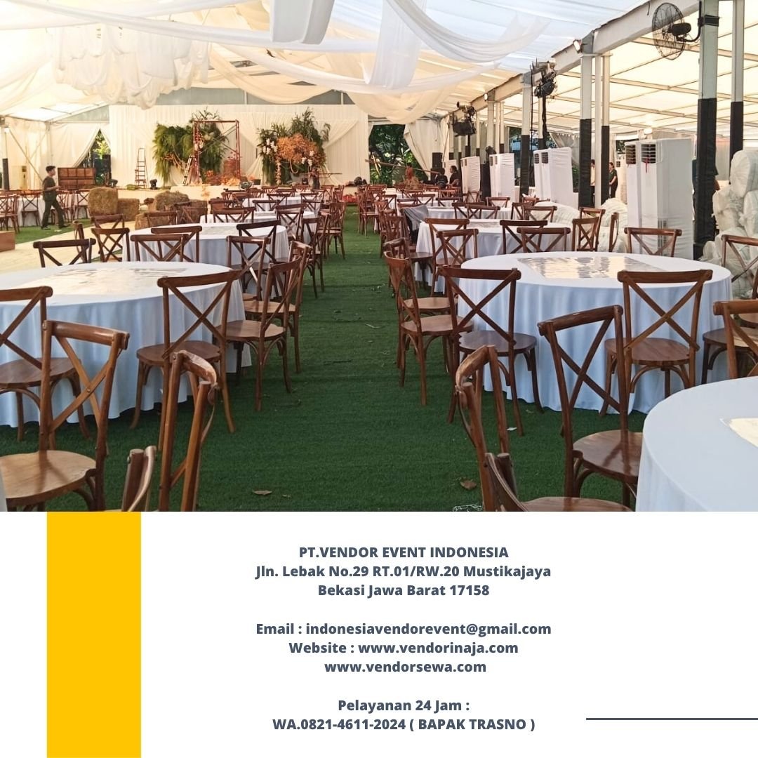 Rental Cross Back Chairs Dan round Table Event Hotel Borobudur Jakarta