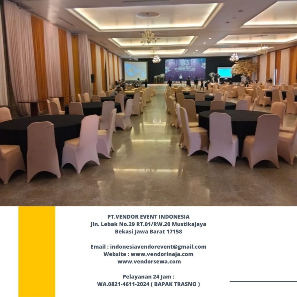 Sewa Meja Bundar D180, D160 Cover Tebar Hitam Tangerang