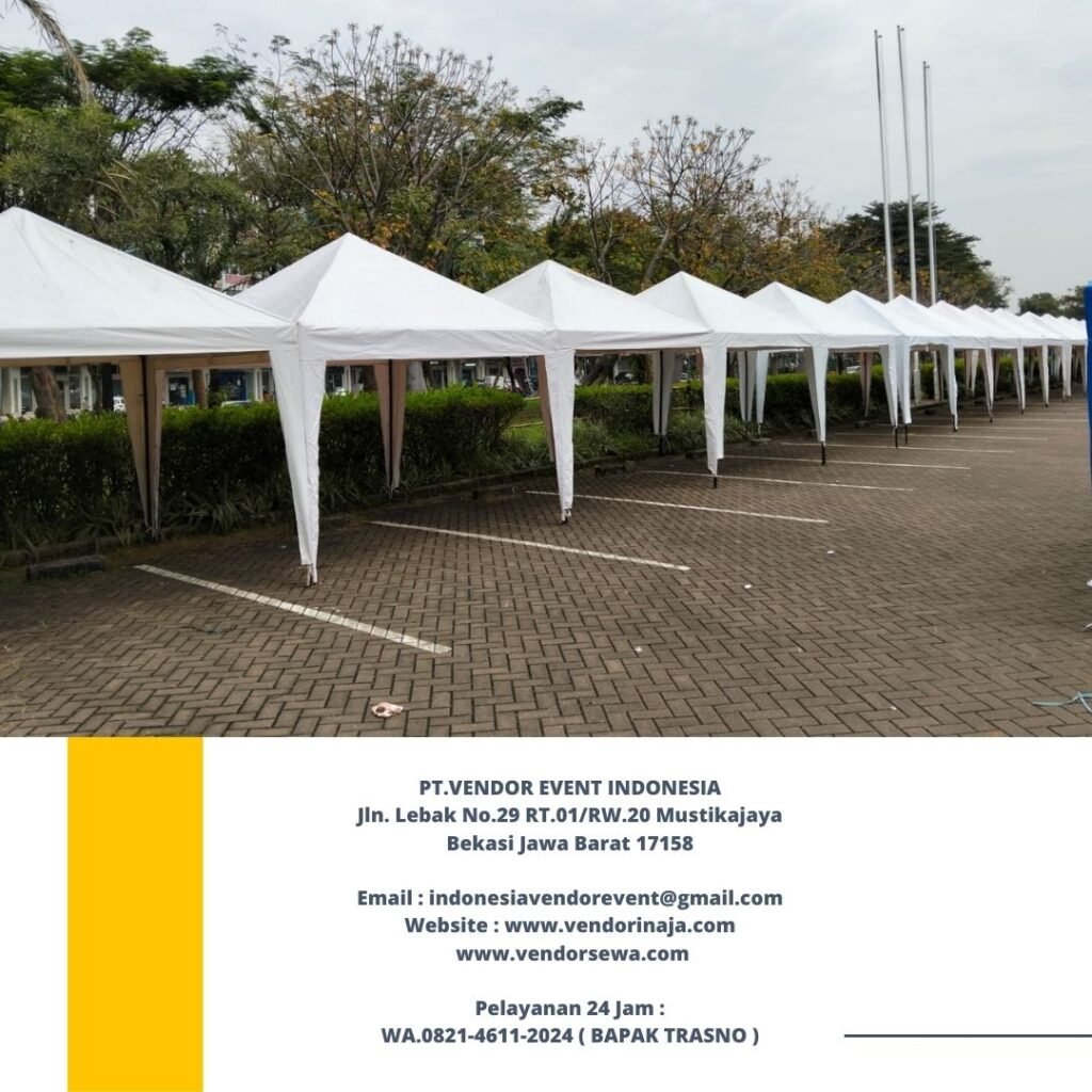 Sewa Tenda Bazar Sarnafil Kerucut Putih bogor