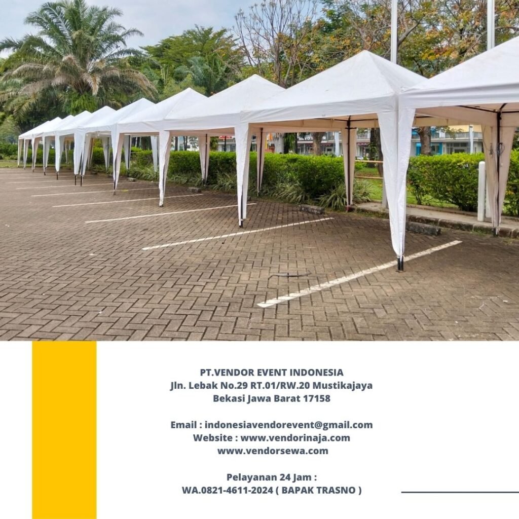 Sewa Tenda Bazar Sarnafil Kerucut Putih bogor