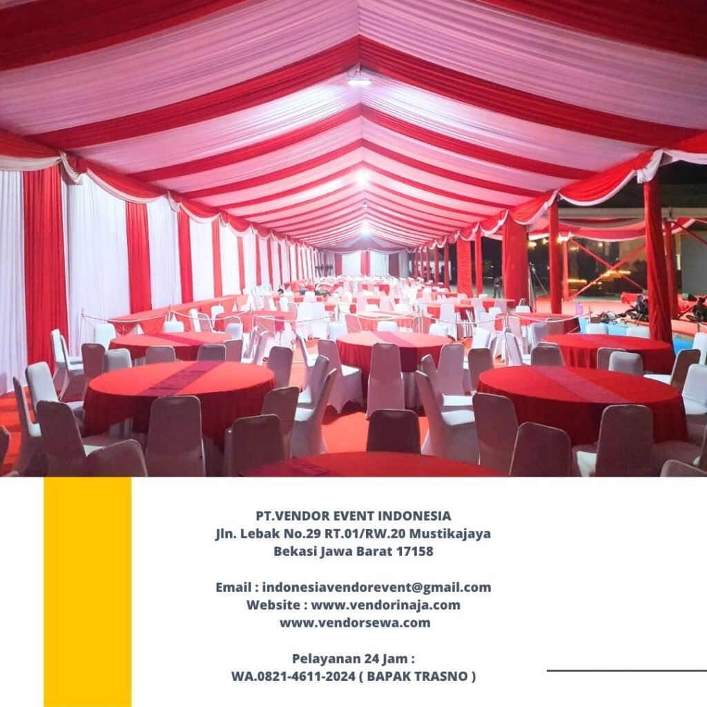 Sewa Tenda Dekorasi Merah Putih Event HUT RI jakarta