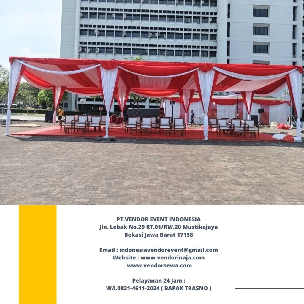 Sewa Tenda Dekorasi Merah Putih Event HUT RI jakarta